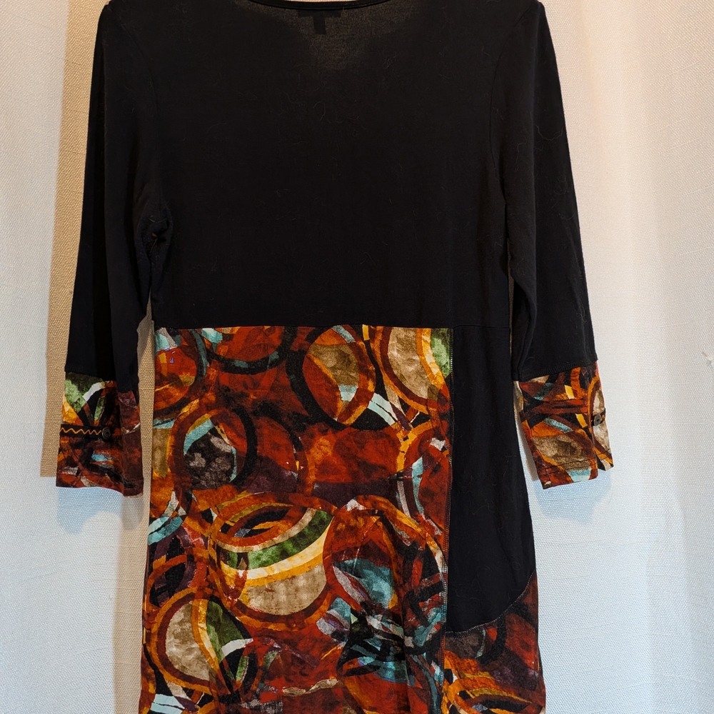 Linea Domani Multi Color Abstract Tunic - Picture 9 of 12